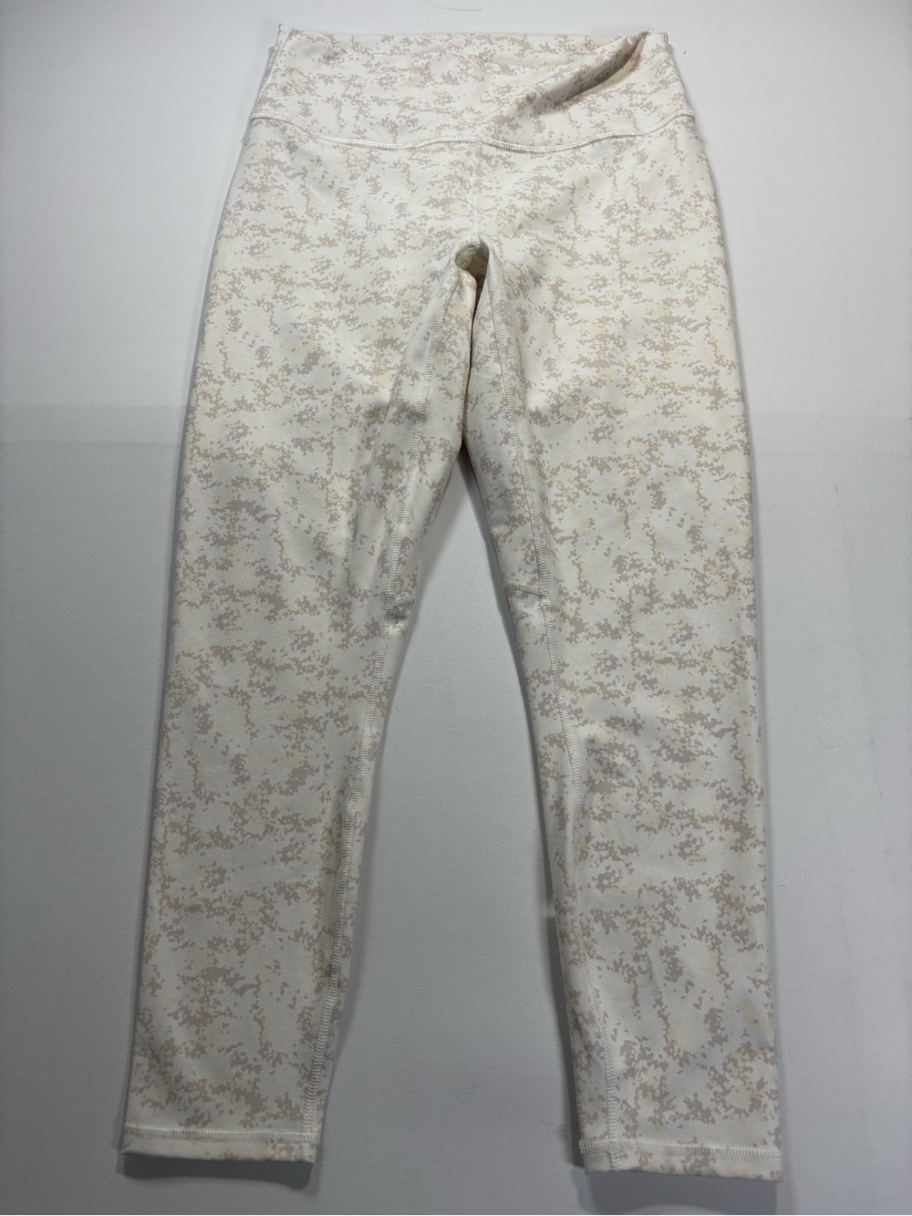 Fabletics PowerHold Neutral Camouflage Leggings - Cream Taupe